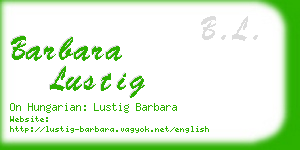 barbara lustig business card